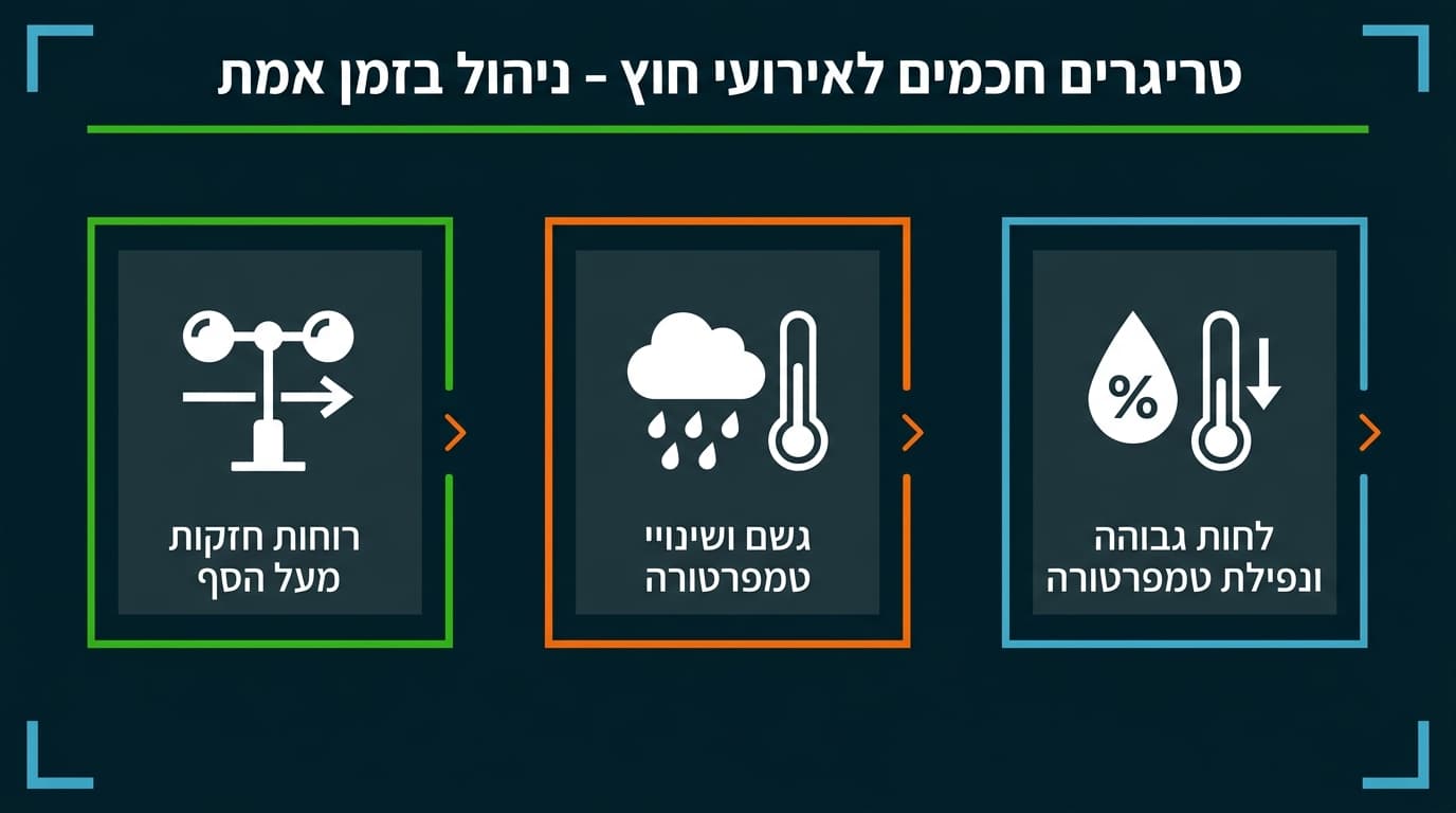 תכנית גשם לאירוע חוץ - 3 טריגרים שכל מפיק חייב להכיר