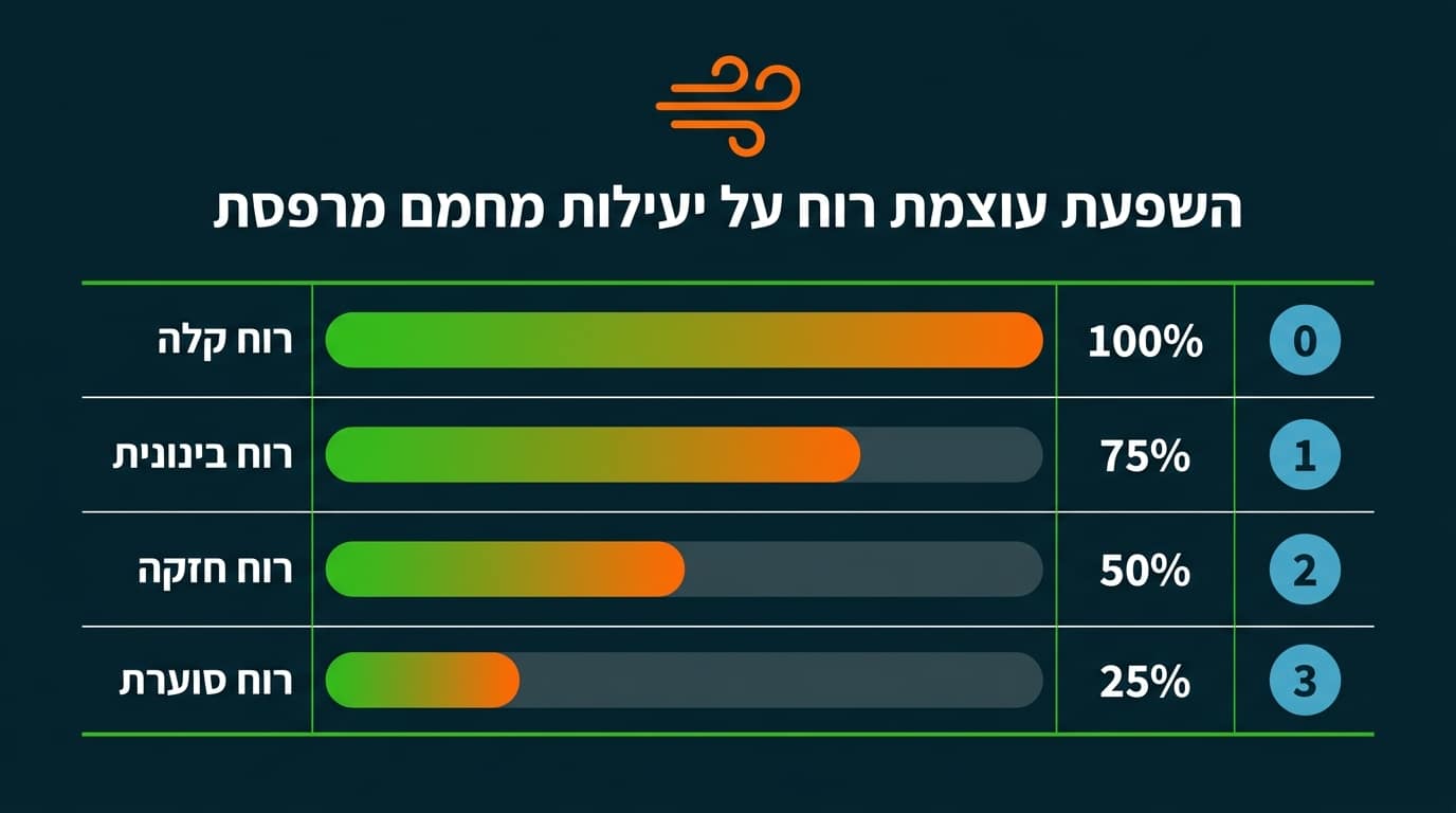 השפעת הרוח על פטריות חימום באירועים חיצוניים