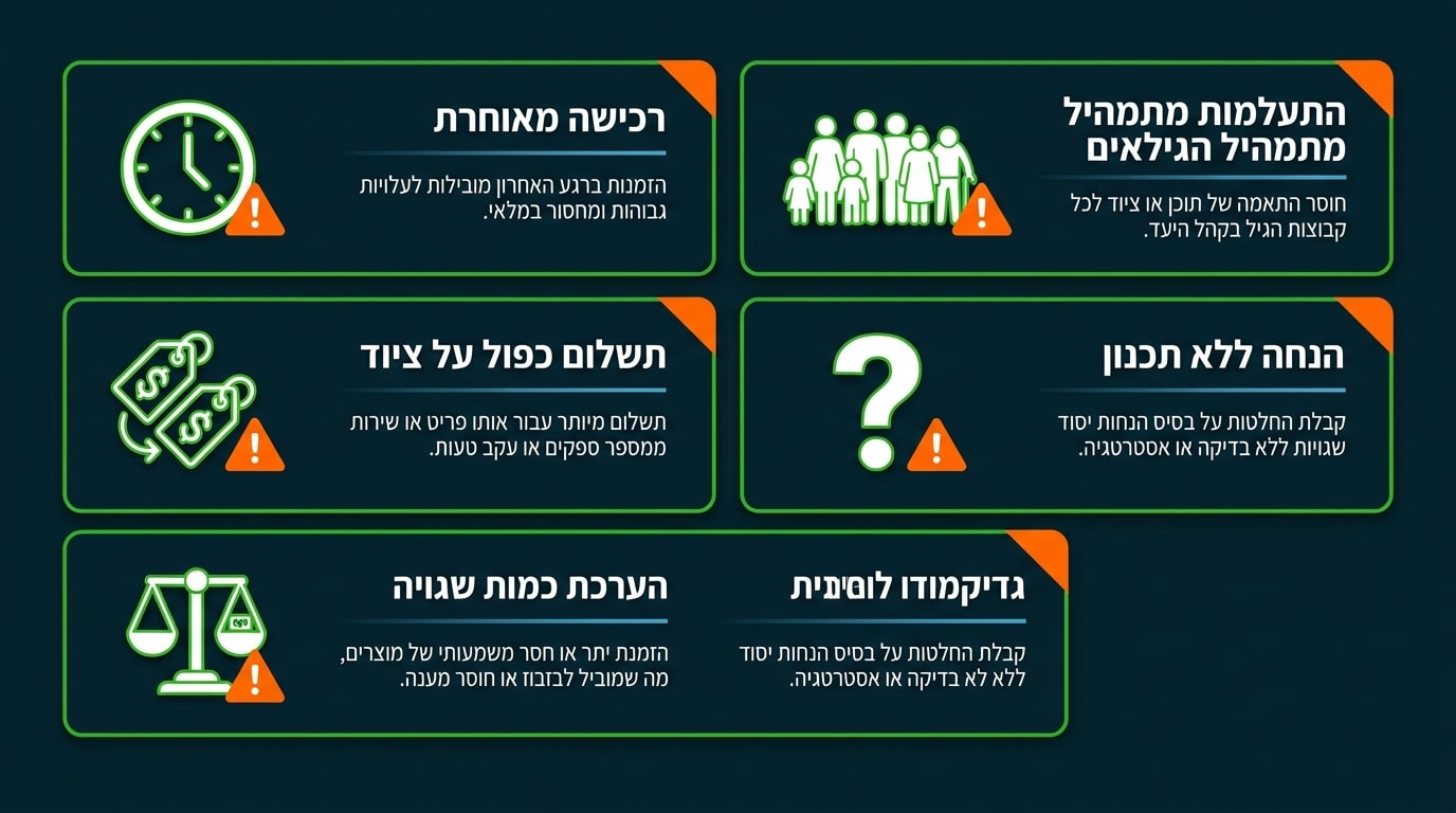 צ'קליסט תכנון אירוע - רשימת משימות לשבוע האירוע